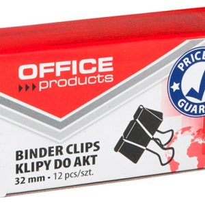 Clip hartie 32mm, 12buc/cutie, Office Products - negru
