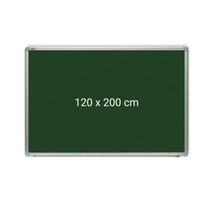 Tabla verde magnetica cu rama din aluminiu, 120 x 200 cm, pentru creta, Optima