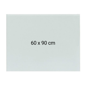 Tabla alba magnetica din sticla, 60 x 90 cm, Optima + Kit (burete, spray, magneti)