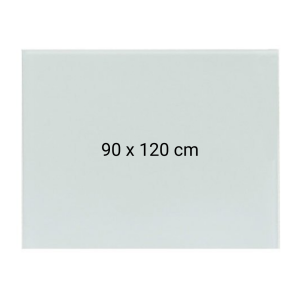 Tabla alba magnetica din sticla, 90 x 120 cm, Optima + Kit (burete, spray, magneti)