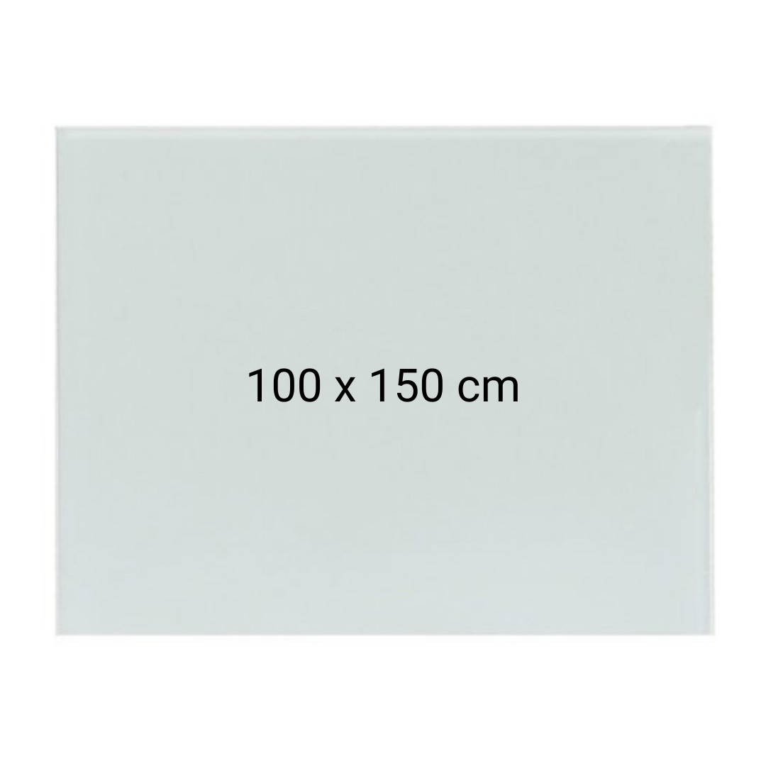 Tabla alba magnetica din sticla, 100 x 150 cm, Optima + Kit (burete, spray, magneti)