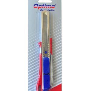 Cutter Optima Premium, lama 18mm SK5, 2 functiuni, sina metalica, aluminiu cu ABS