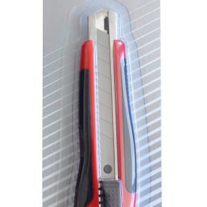 Cutter Optima Basic, lama 18mm SK7, sina metalica, ABS cu rubber grip