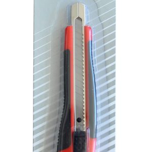 Cutter Optima Basic, lama 9mm SK7, sina metalica, ABS cu rubber grip