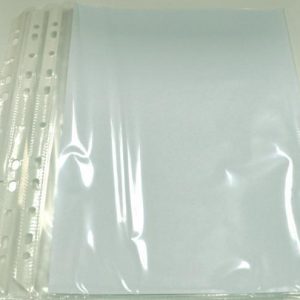 Folie protectie pentru documente A5, 80 microni, 50 folii/set, Optima - transparent
