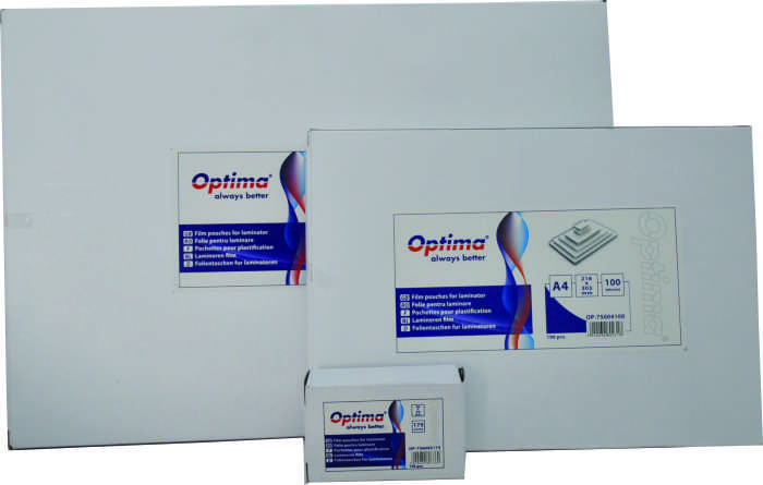 Folie laminare Optima, A3 (303 x 426 mm), 80 microni, 100 folii/top