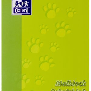 Bloc desen OXFORD, A4, 100 file - 90g/mp, coperta carton verde deschis