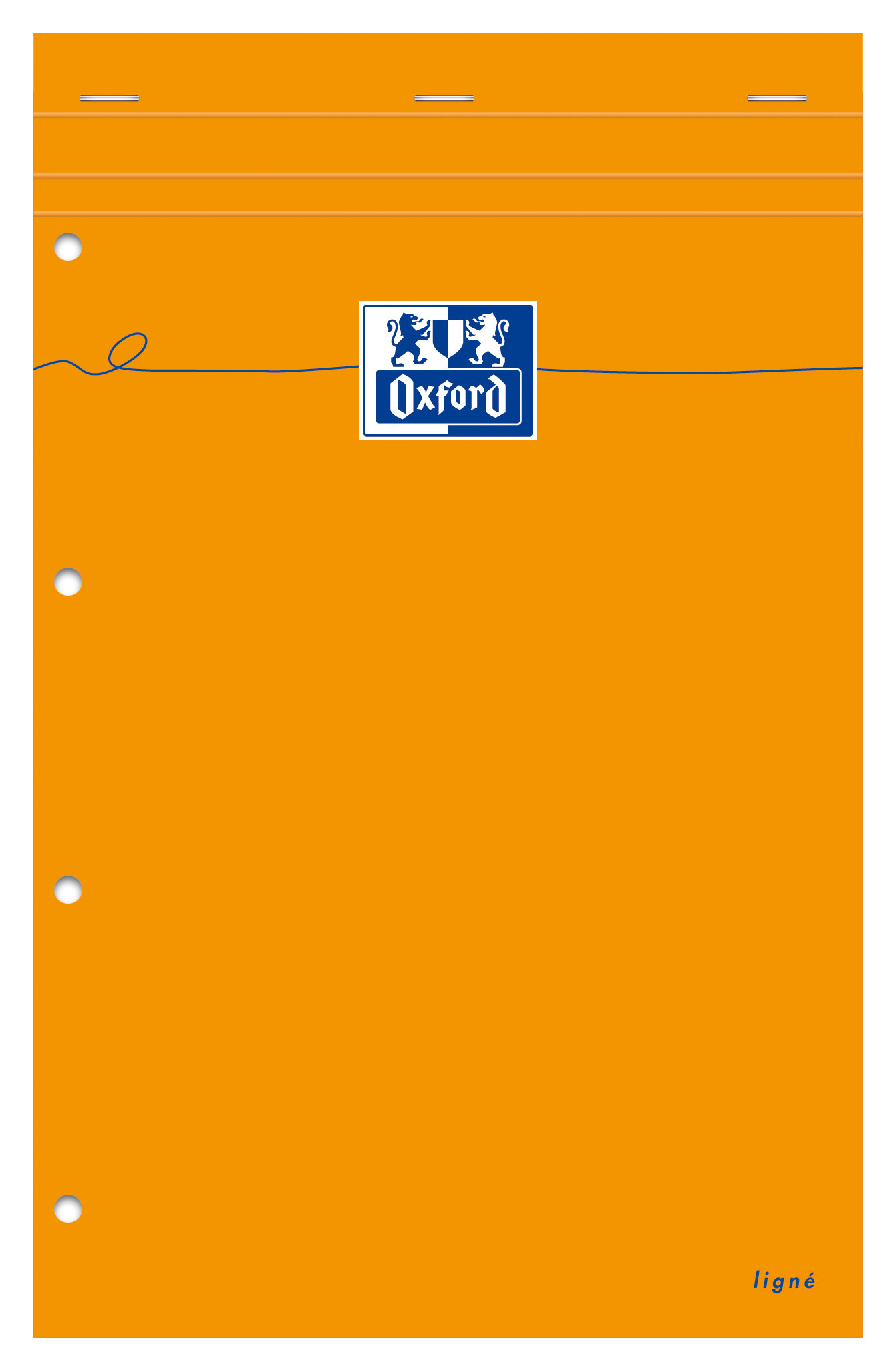 Blocnotes OXFORD Orange, A4+, 80 file galbene - 80g/mp, Scribzee, 4 perf, coperta carton - dictando