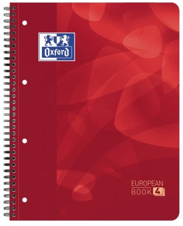 Caiet cu spirala, OXFORD School Projectbook, A4+, 4cul x30 file-90g/mp, Scribzee, coperta PP-mate