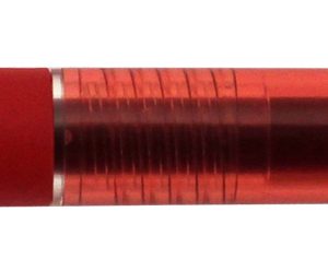 Pix cu gel PENAC Inketti, rubber grip, 0.5mm, corp rosu transparent - scriere rosie