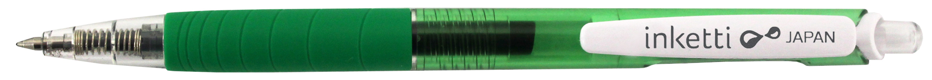 Pix cu gel PENAC Inketti, rubber grip, 0.5mm, corp verde transparent - scriere verde