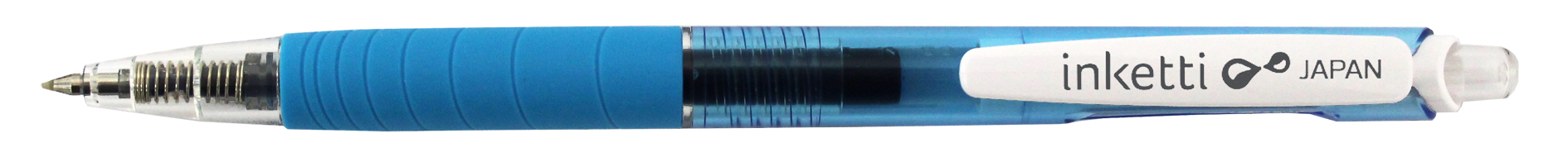 Pix cu gel PENAC Inketti, rubber grip, 0.5mm, corp bleu transparent - scriere bleu