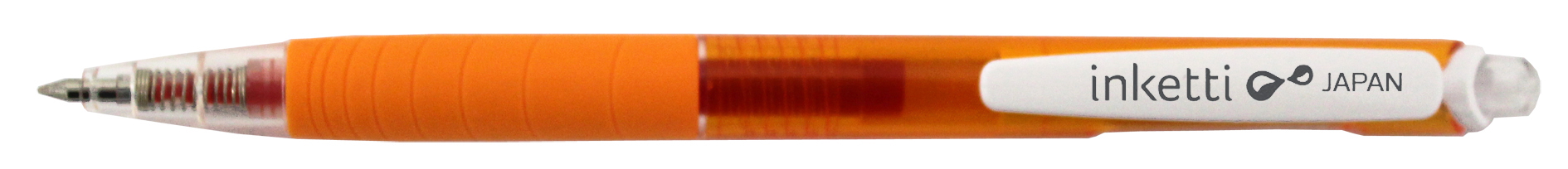Pix cu gel PENAC Inketti, rubber grip, 0.5mm, corp orange transparent - scriere orange