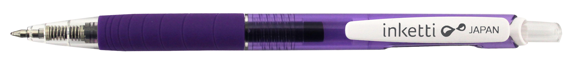 Pix cu gel PENAC Inketti, rubber grip, 0.5mm, corp violet transparent - scriere violet