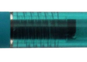 Pix cu gel PENAC Inketti, rubber grip, 0.5mm, corp turcoaz transparent - scriere turcoaz