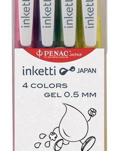 Set 4 pixuri cu gel PENAC Inketti 0.5mm - culori (pink, sky blue, lime, yellow)
