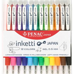 Set 12 pixuri cu gel PENAC Inketti 0.5mm - culori asortate