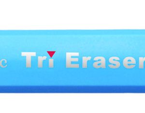 Radiera mecanica PENAC Tri Eraser, triunghiulara, 100% cauciuc - corp albastru pastel