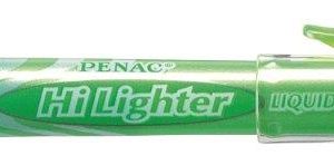 Textmarker cu cerneala PENAC Liqliner, varf 1-4 mm - verde fluorescent