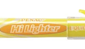 Textmarker cu cerneala PENAC Liqliner, varf 1-4 mm - galben fluorescent