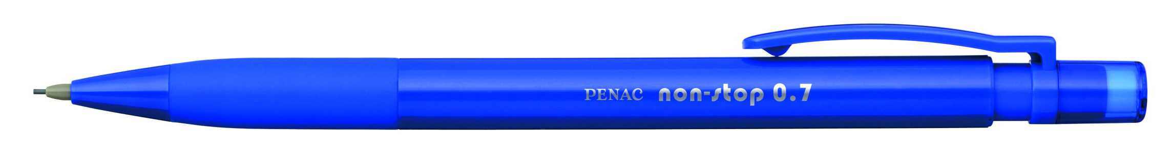 Creion mecanic PENAC Non-Stop, rubber grip, 0.7mm, varf plastic - corp albastru