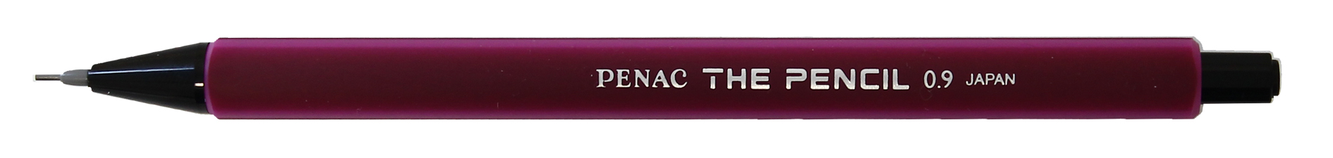 Creion mecanic PENAC The Pencil, rubber grip, 0.9mm, varf plastic - corp bordeaux
