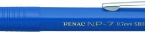 Creion mecanic profesional PENAC NP-7, 0.7mm, con metalic, varf cilindric fix - corp albastru