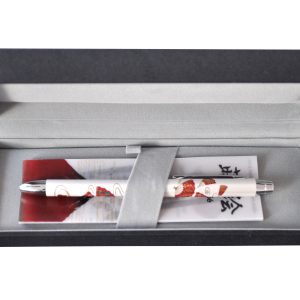 Pix multifunctional de lux PENAC Maki-E (pictura japoneza) - Sensu, corp alb, in cutie cadou
