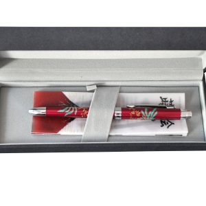 Pix multifunctional de lux PENAC Maki-E (pictura japoneza) - Hoo-oo, corp bordeaux, in cutie cadou
