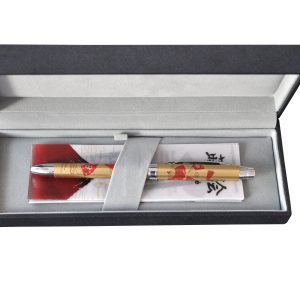 Pix multifunctional de lux PENAC Maki-E (pictura japoneza) - Sensu, corp auriu, in cutie cadou