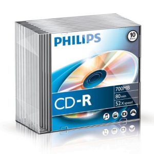 CD-R 700MB-80min Slimcase, 52x, PHILIPS