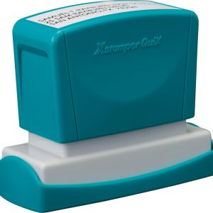 Stampila Xstamper QuiX - Q14, dreptunghiulara, 14 x 60mm - tus albastru