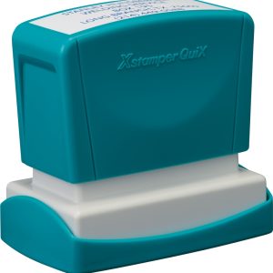 Stampila Xstamper QuiX - Q12, dreptunghiulara, 24 x 49mm - tus albastru