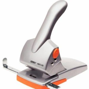 Perforator de mare capacitate Rapid HDC65, 65 coli, metalic, cutie, argintiu-portocaliu