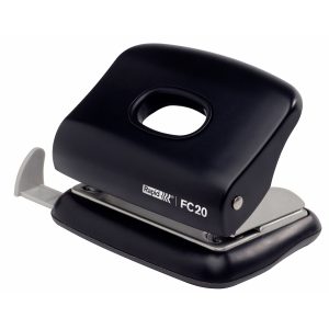Perforator plastic Rapid FC20, 20 de coli, cutie, negru