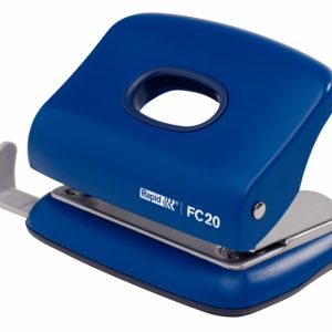 Perforator plastic Rapid FC20, 20 de coli, cutie, albastru