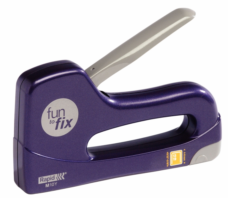 Pistol de capsat Rapid Fun To Fix M10Y, blister, se foloseste cu capse 13/4-8, mov