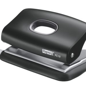 Perforator plastic Rapid FC10, 10 coli, cutie, negru