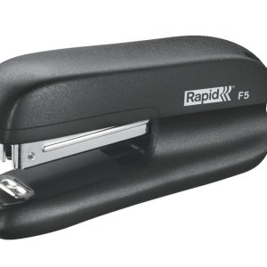 Capsator plastic Rapid F5, 10 coli, cutie, negru