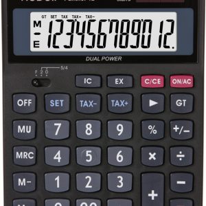 Calculator de birou, 12 digits, 147 x 115 x 32 mm, Rebell Panther 12 - negru