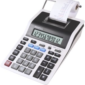 Calculator cu banda, 12 digits, 219 x 154 x 58 mm, Rebell PDC 20 - alb/negru