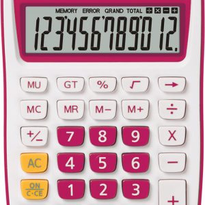 Calculator de birou, 12 digits, 145 x 104 x 26 mm, Rebell SDC 912 - alb/roz