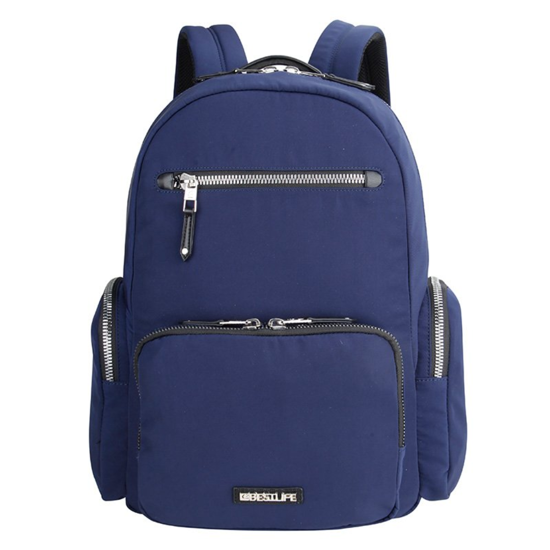 Rucsac BESTLIFE Jade, 40x31x15cm, compartiment tableta si laptop 14.1 inch, albastru