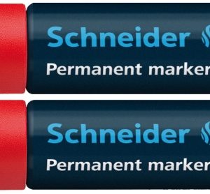 Permanent marker SCHNEIDER Maxx 250, varf tesit 2+7mm - rosu