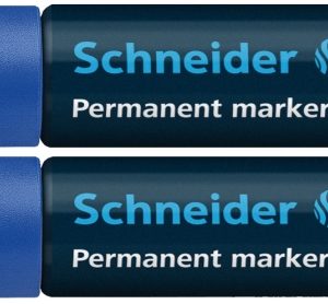 Permanent marker SCHNEIDER Maxx 250, varf tesit 2+7mm - albastru
