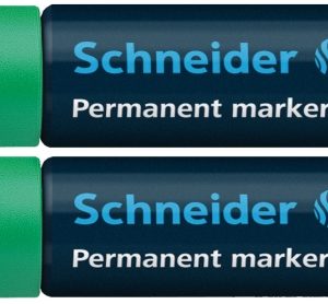 Permanent marker SCHNEIDER Maxx 250, varf tesit 2+7mm - verde