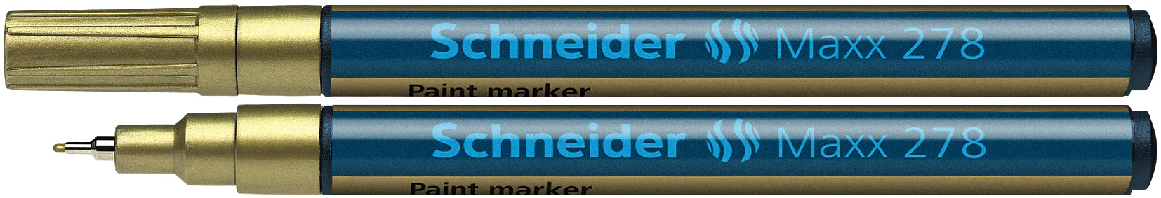 Marker cu vopsea SCHNEIDER Maxx 278, varf rotund 0.8mm - auriu