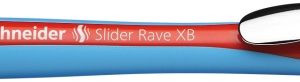 Pix SCHNEIDER Slider Rave XB, rubber grip, accesorii metalice - scriere rosie