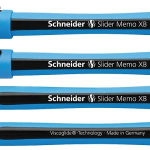 Pix SCHNEIDER Slider Memo XB, rubber grip, accesorii metalice - scriere neagra