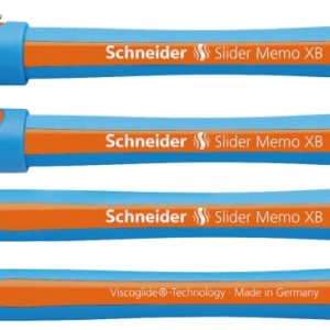 Pix SCHNEIDER Slider Memo XB, rubber grip, accesorii metalice - scriere orange